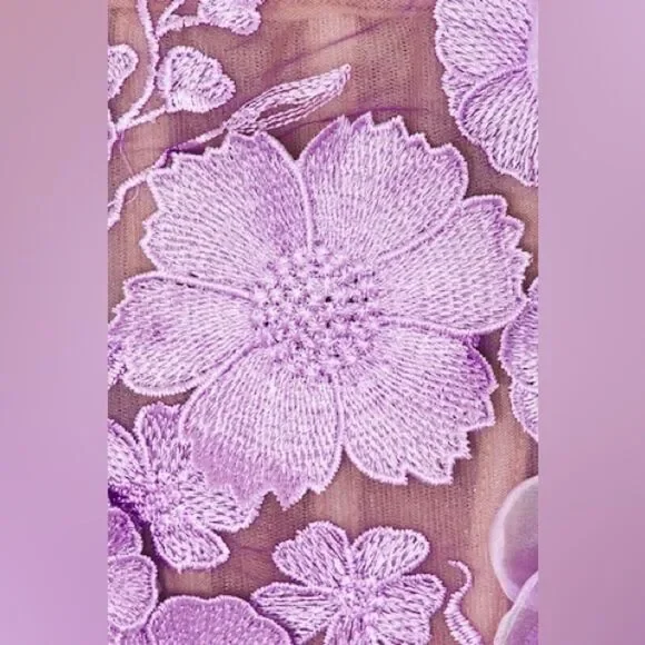 NWOT Bronx and Banco MINI DRESS JASMINE LILAC MARAYA lavender Floral - Picture 4 of 16